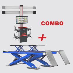 PSR-55C 12,000 lbs. Scissor lift and DWA3500 3D wheel alignment system combination